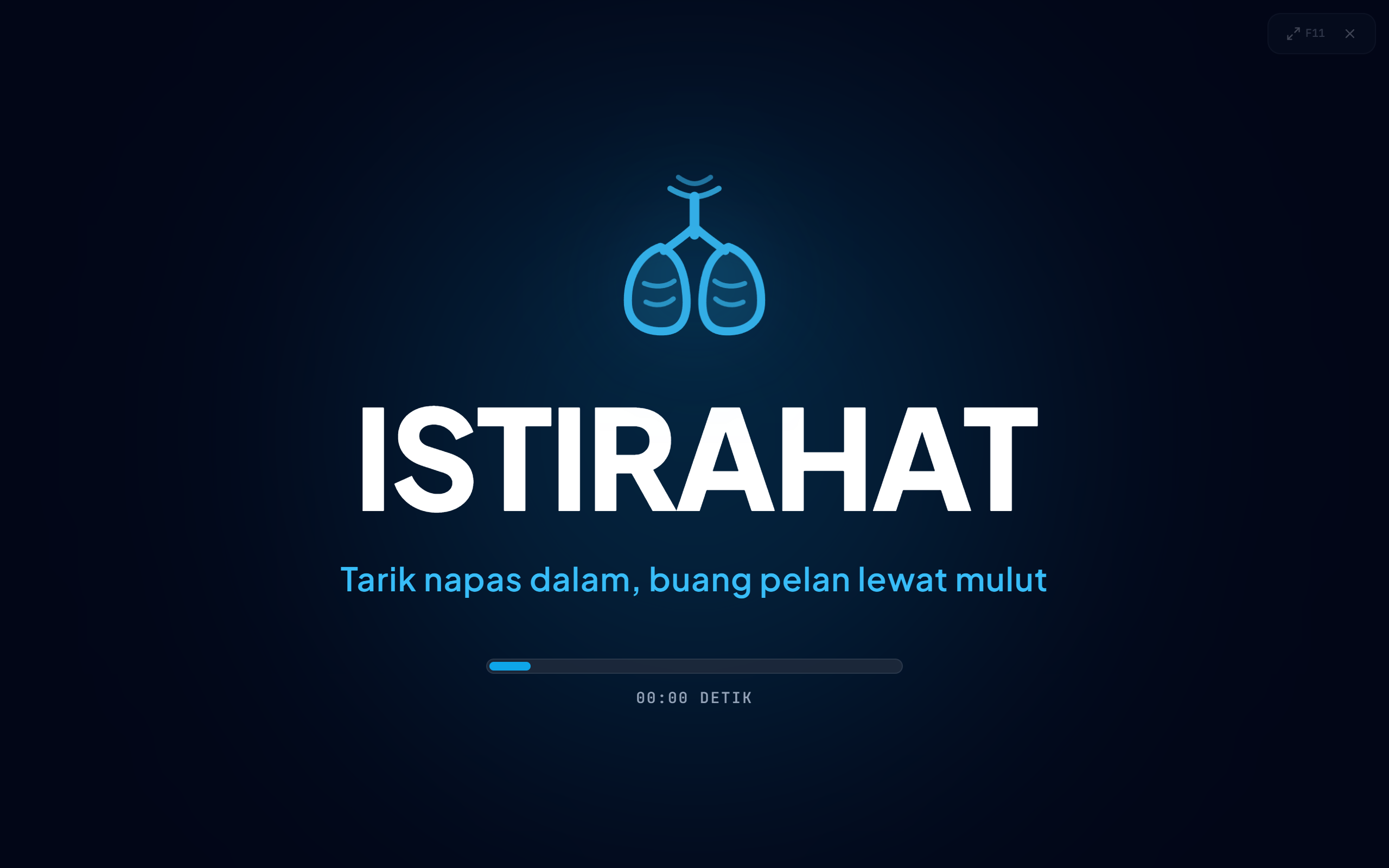 Layar Instruksi Istirahat