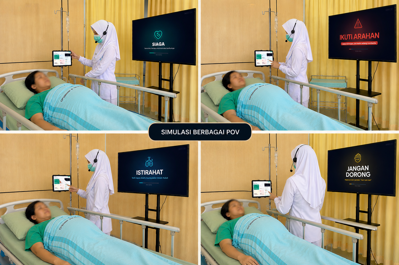 Simulasi Nyata IsyaraBunda di Ruang Bersalin VK (Berbagai Sudut Pandang)